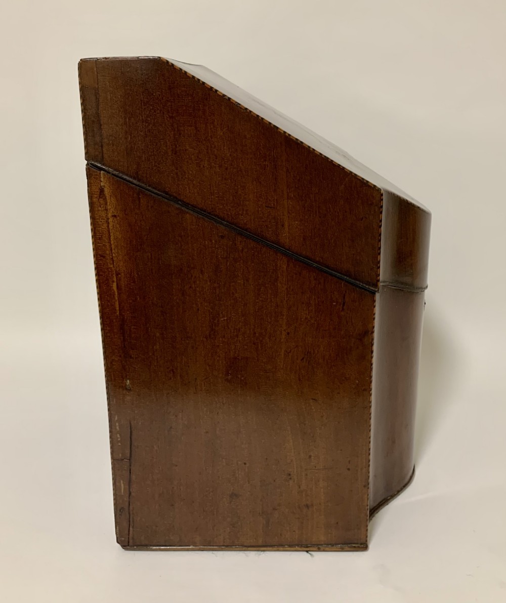 Georgian Mahogany Inlaid Knife Box View X