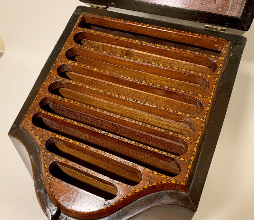 Georgian Mahogany Inlaid Knife Box View XIV