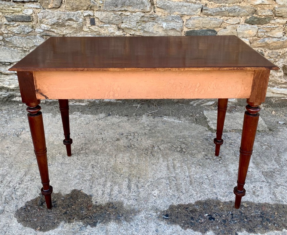 Victorian Mahogany Two Drawer Side Table View X