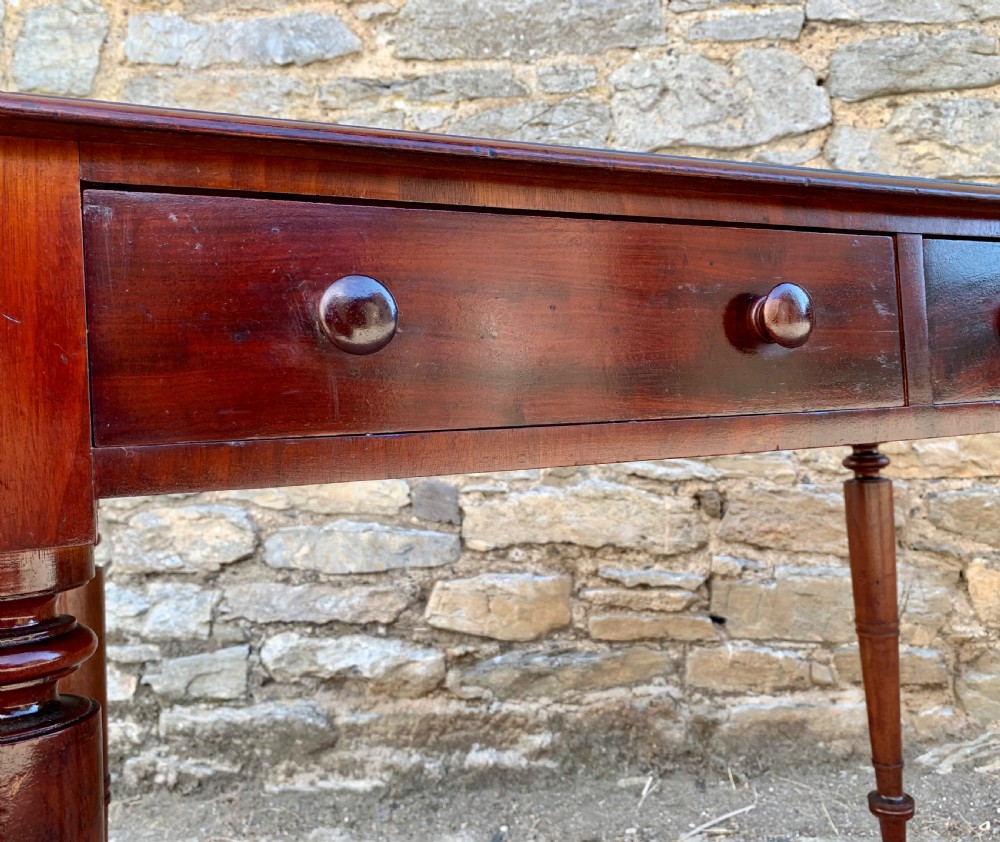 Victorian Mahogany Two Drawer Side Table View XV
