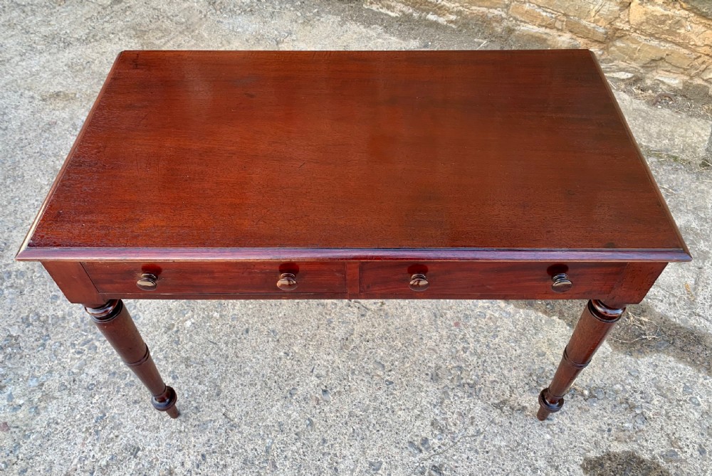 Victorian Mahogany Two Drawer Side Table View XVIII