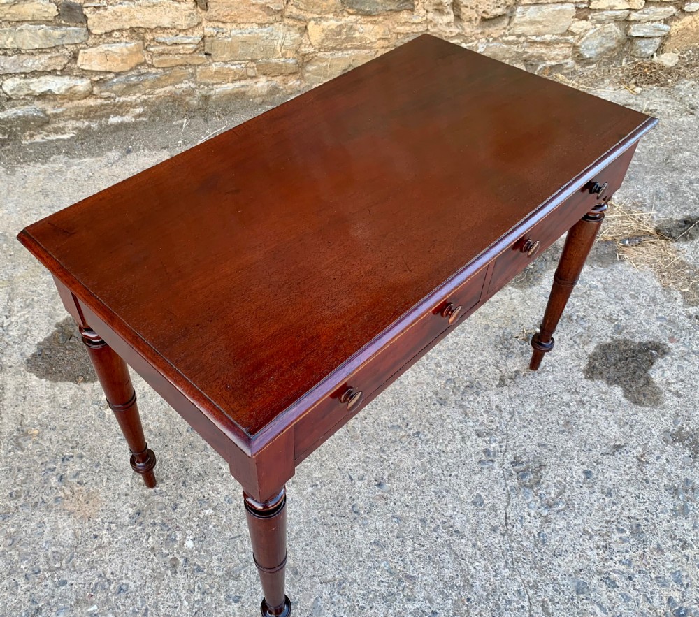 Victorian Mahogany Two Drawer Side Table View XIX