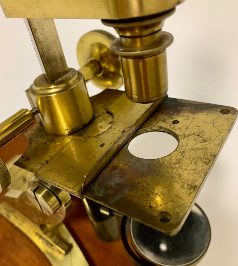 Antique Victorian Brass Bar Limb Microscope View VIII