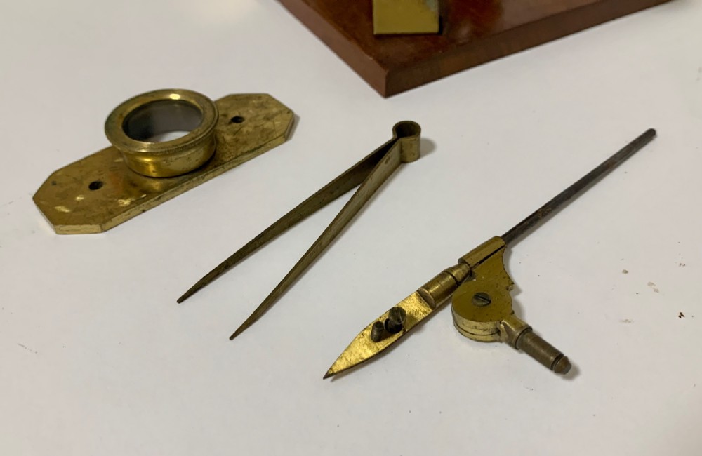 Antique Victorian Brass Bar Limb Microscope View XI