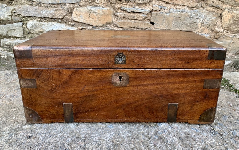 Antique Military Camphor Wood Trunk View II