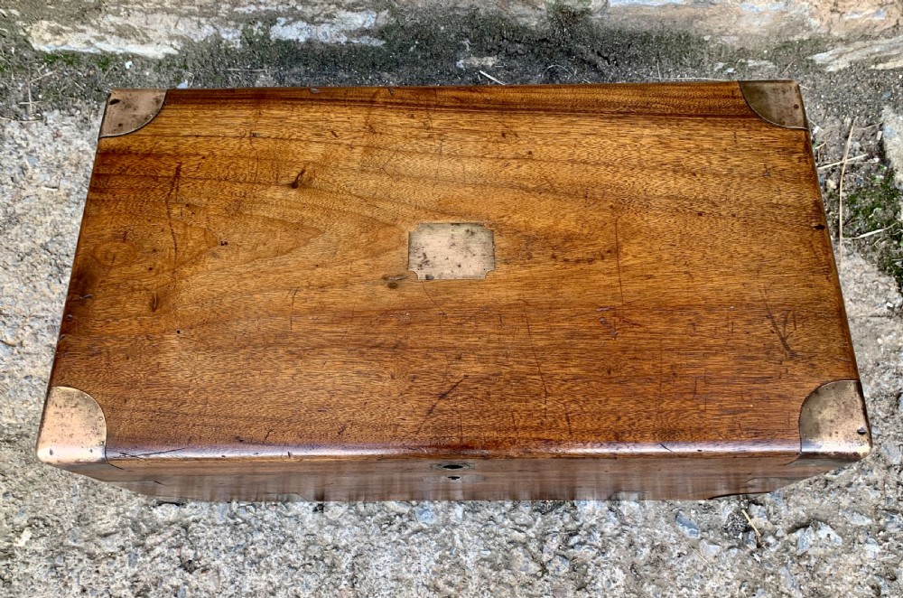 Antique Military Camphor Wood Trunk View V