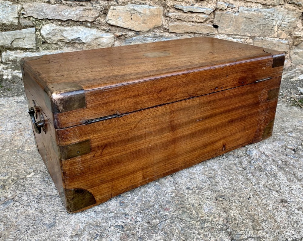 Antique Military Camphor Wood Trunk View IX