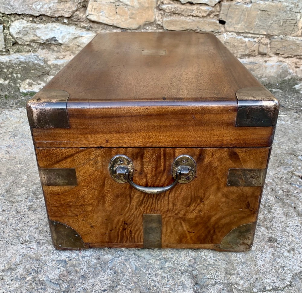 Antique Military Camphor Wood Trunk View X