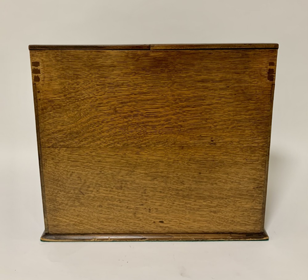 Antique Victorian Oak Desktop Stationery Cabinet View V
