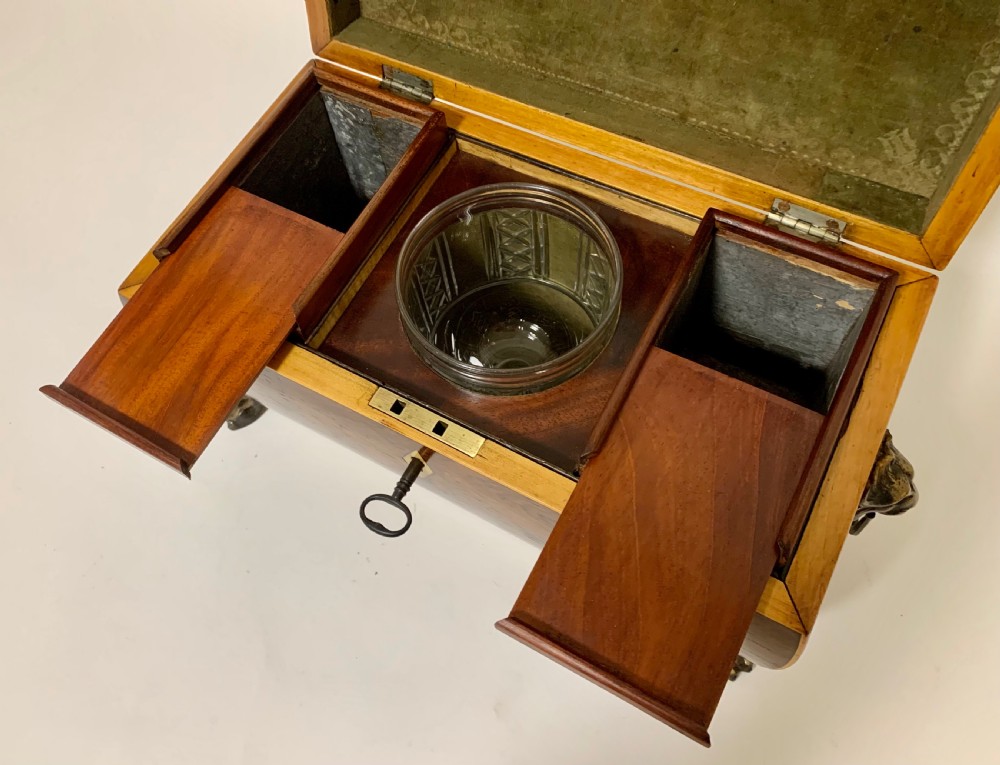 Regency Rosewood Bombe Tea Caddy View XIII