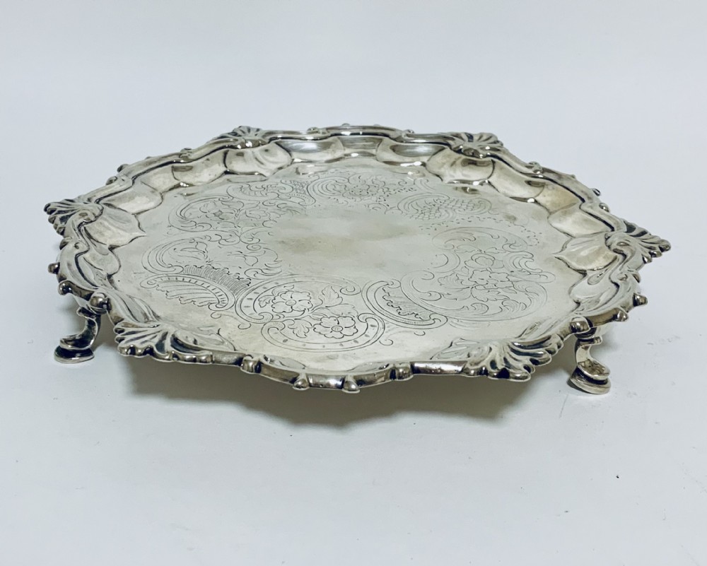 Small Antique George II Silver Salver