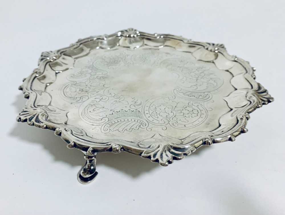 Small Antique George II Silver Salver View IV