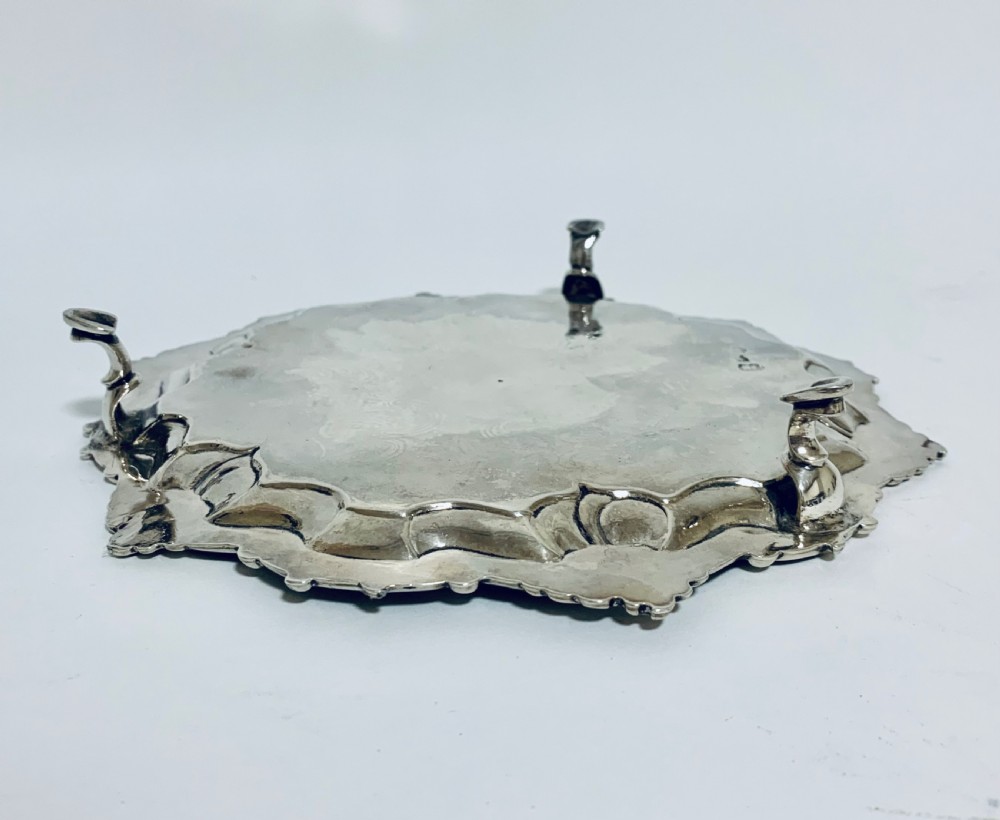 Small Antique George II Silver Salver View VIII