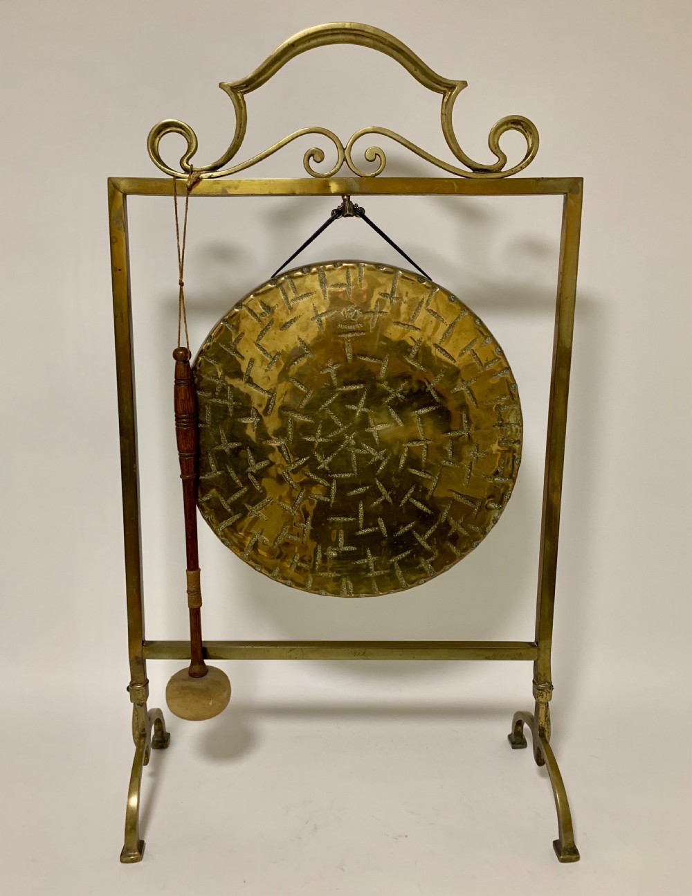 Large Antique Burmese Brass Dinner Gong