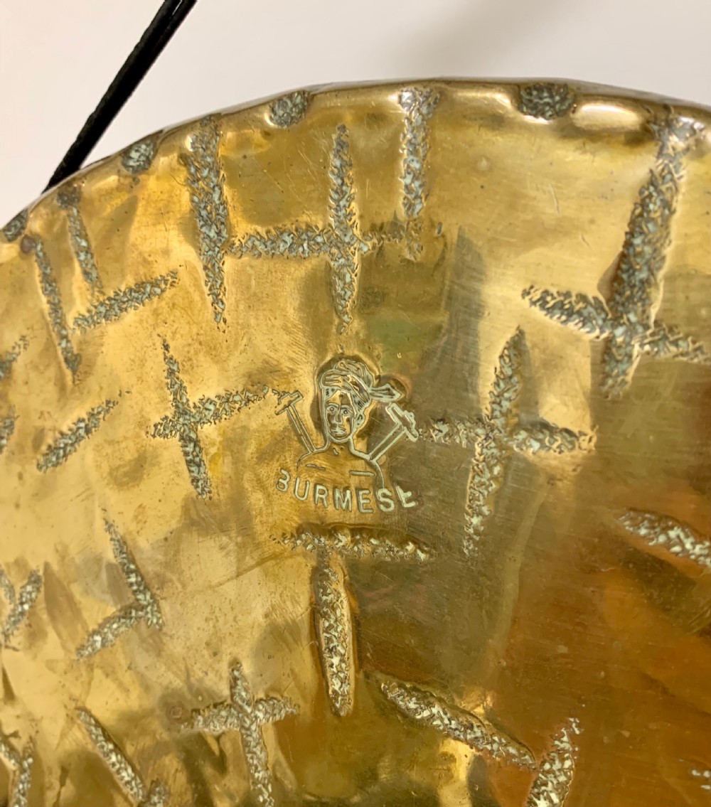 Large Antique Burmese Brass Dinner Gong View V