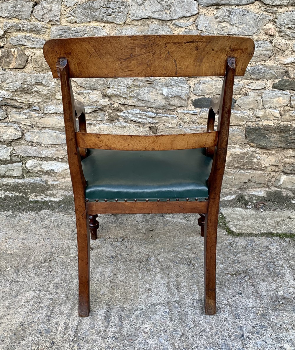 Regency Mahogany Scroll Arm Carver Chair View VI
