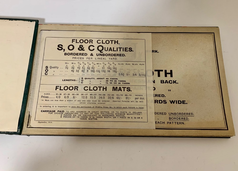 Antique 1911 Floorcloth Salesman's Sample Book View III