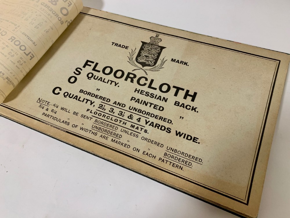 Antique 1911 Floorcloth Salesman's Sample Book View IV