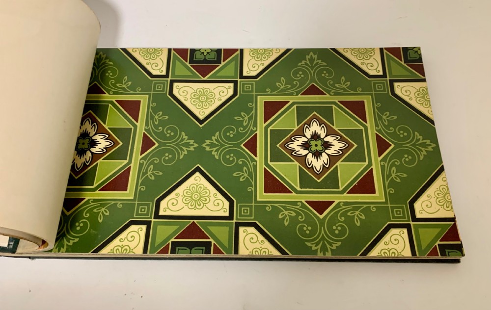 Antique 1911 Floorcloth Salesman's Sample Book View V