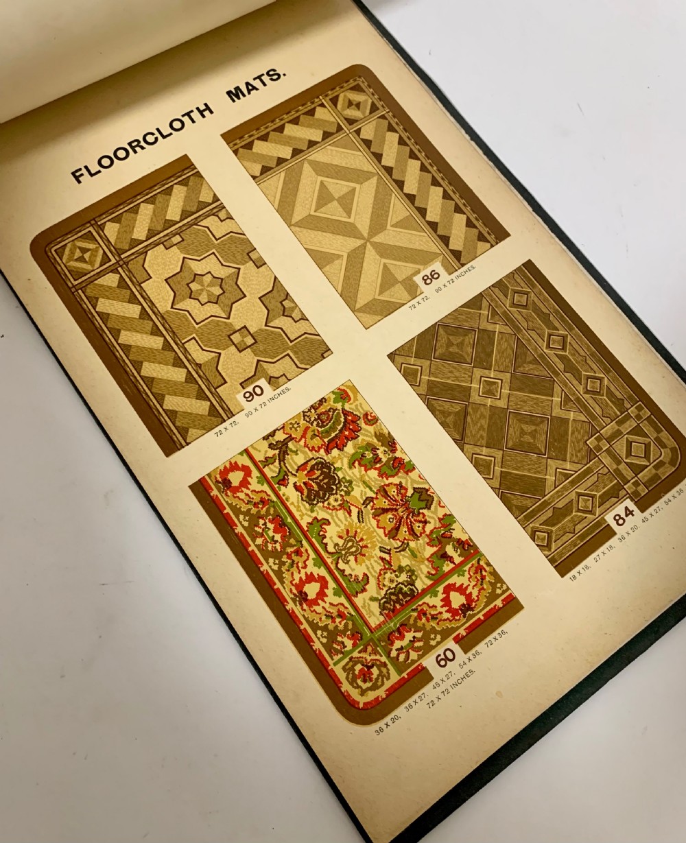 Antique 1911 Floorcloth Salesman's Sample Book View XI