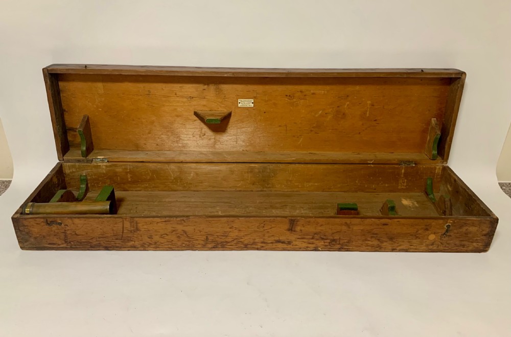 Antique Victorian Brass Library Telescope on Tripod View XVII
