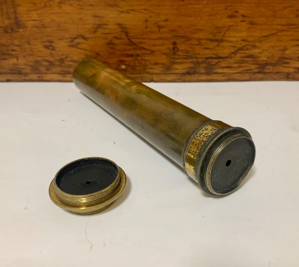 Antique Victorian Brass Library Telescope on Tripod View XX