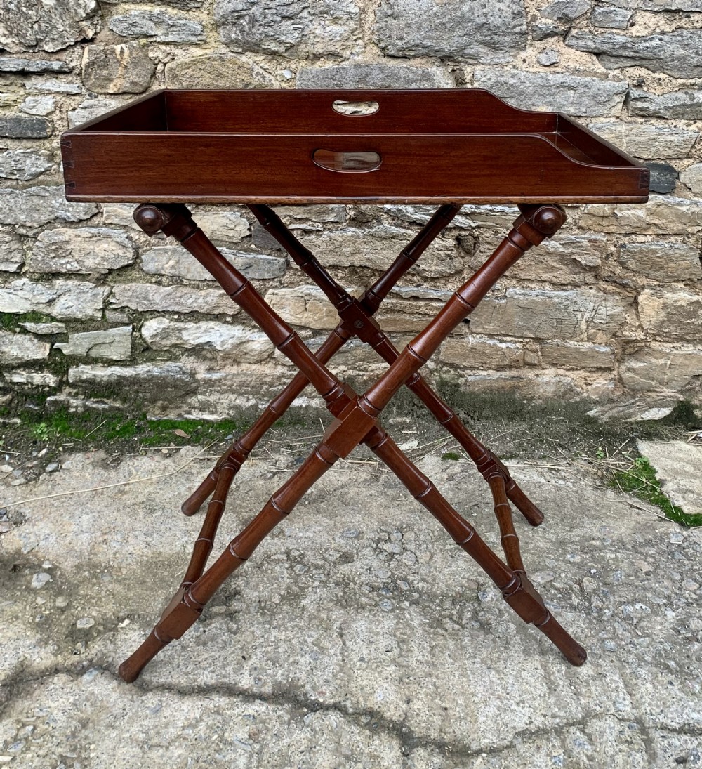 Victorian Mahogany Folding Butlers Tray View IV