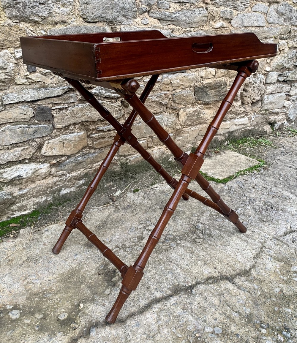 Victorian Mahogany Folding Butlers Tray View V