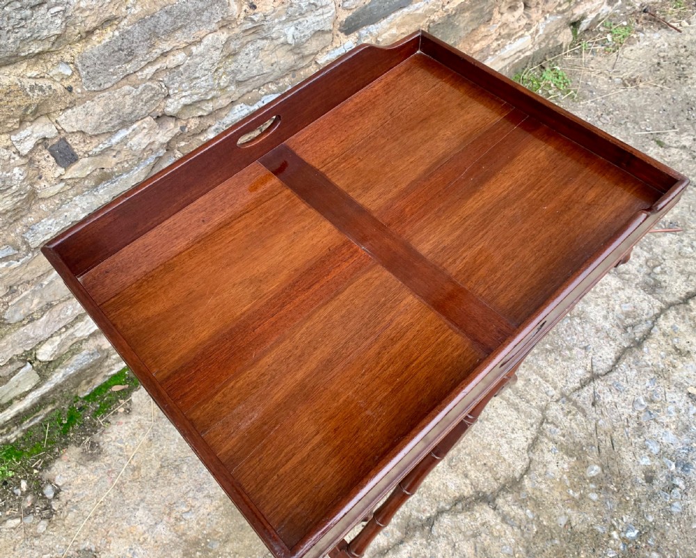 Victorian Mahogany Folding Butlers Tray View VI
