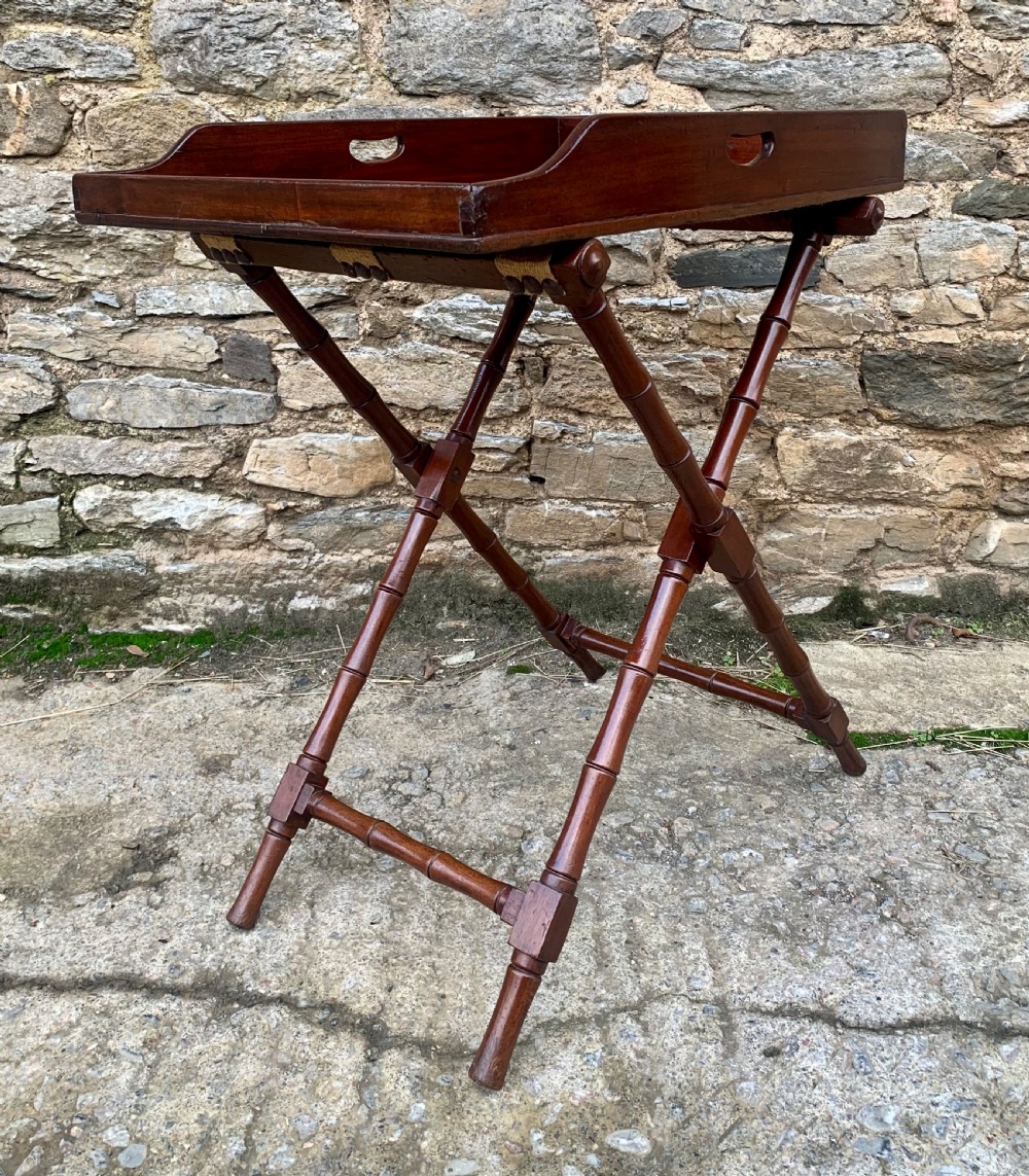 Victorian Mahogany Folding Butlers Tray View VIII