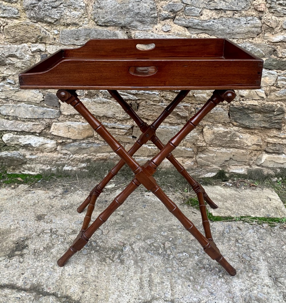 Victorian Mahogany Folding Butlers Tray View XI