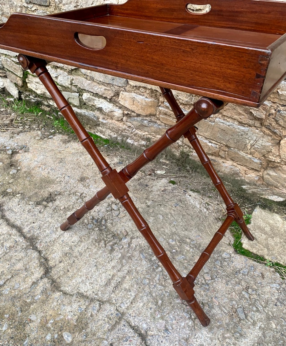 Victorian Mahogany Folding Butlers Tray View XII