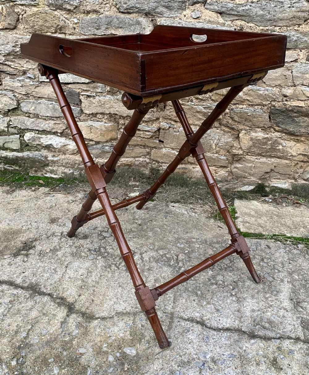 Victorian Mahogany Folding Butlers Tray View XIII