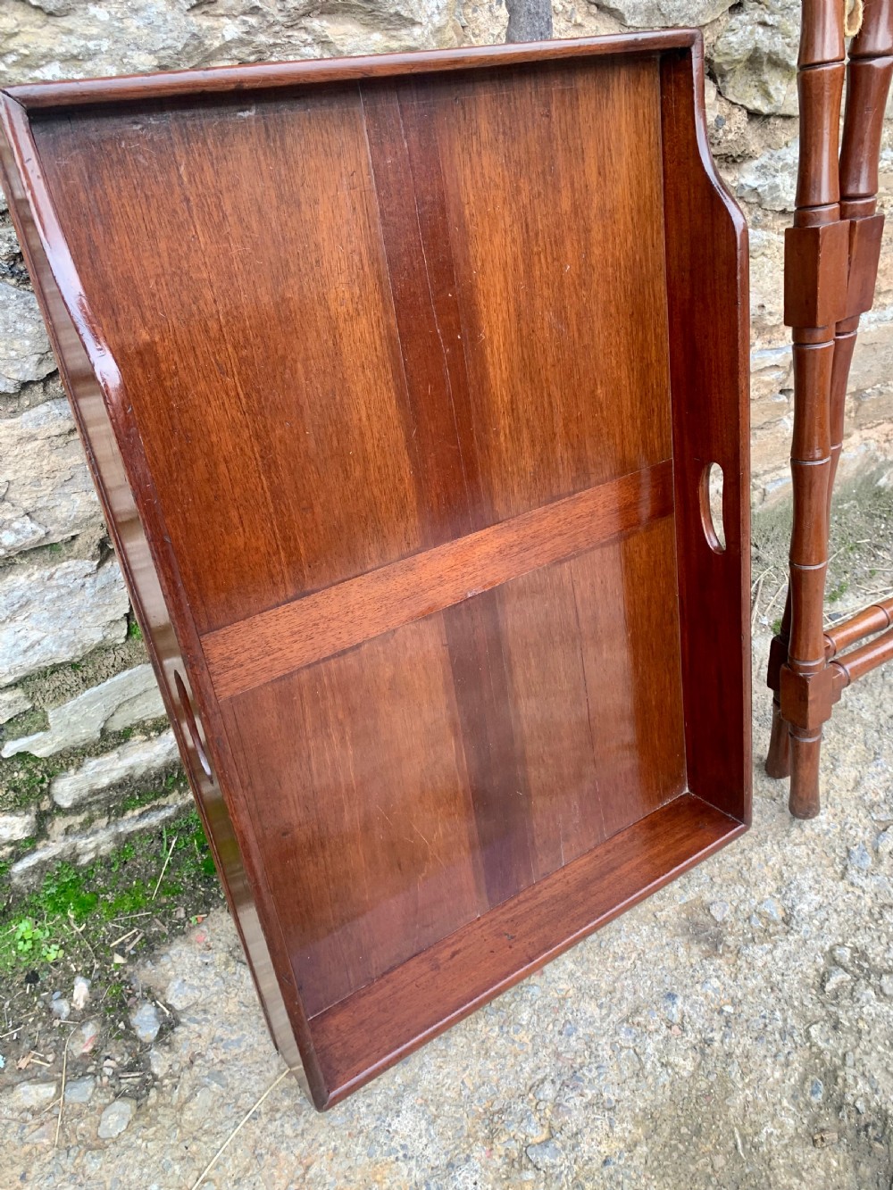 Victorian Mahogany Folding Butlers Tray View XX