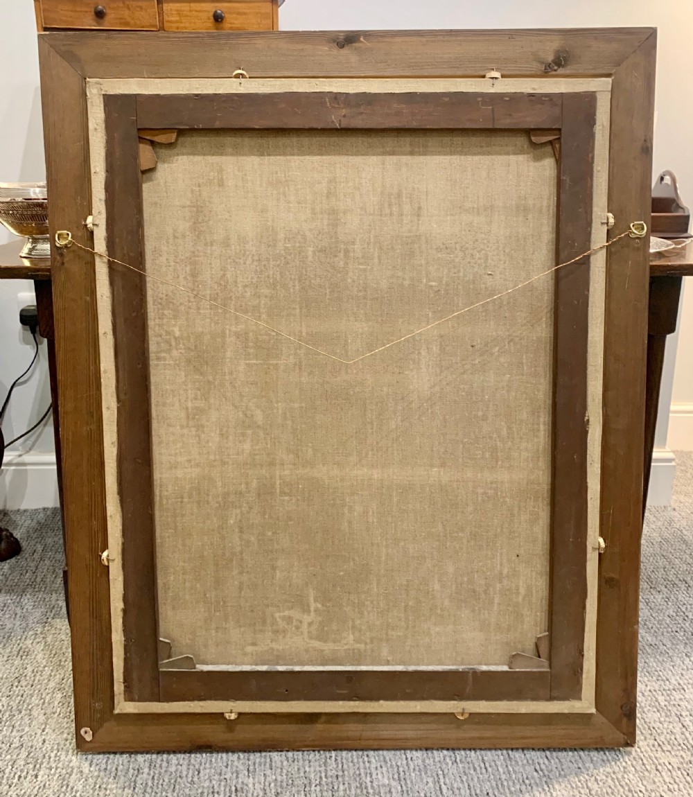 Large Antique Oil on Canvas Portrait of John Share View IX
