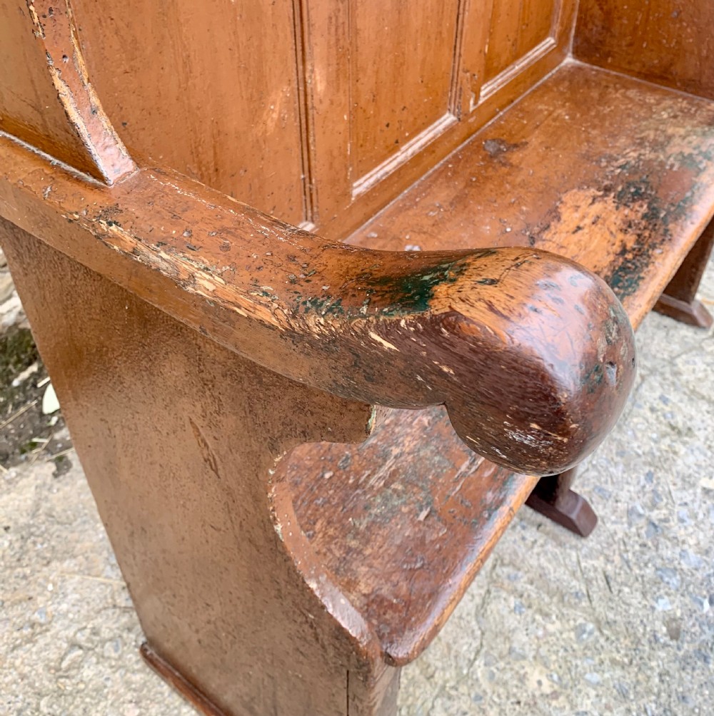 Antique Westcountry Pine Tavern Settle View XXII