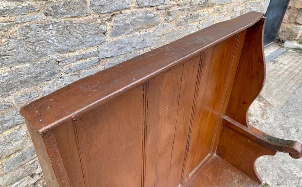 Antique Westcountry Pine Tavern Settle View II