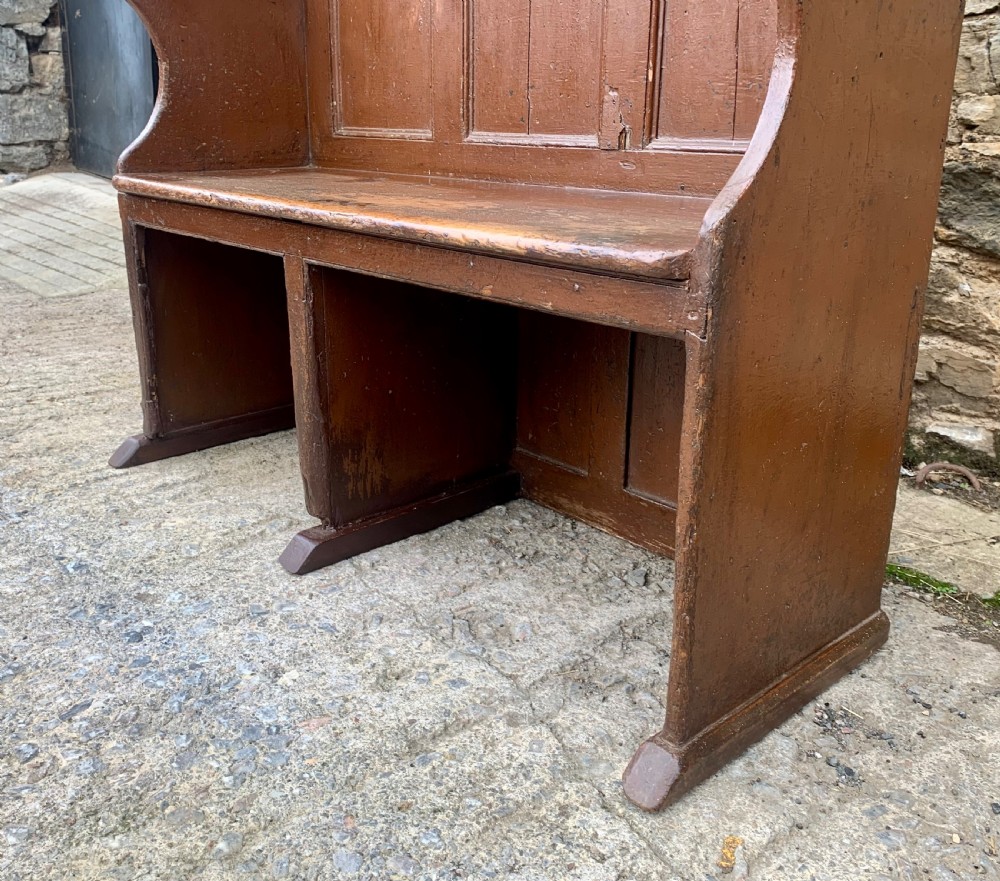 Antique Westcountry Pine Tavern Settle View VI
