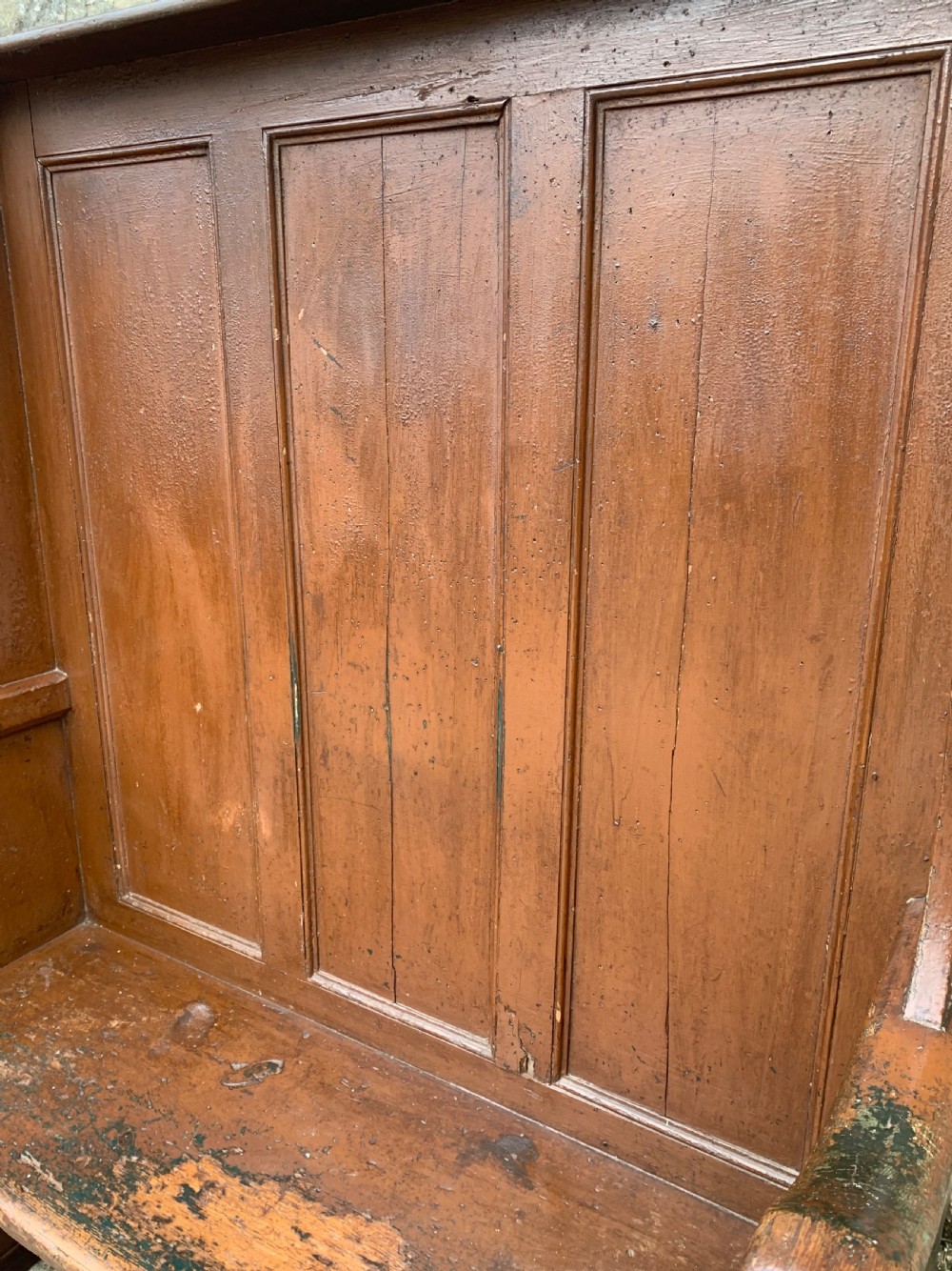 Antique Westcountry Pine Tavern Settle View XXIV