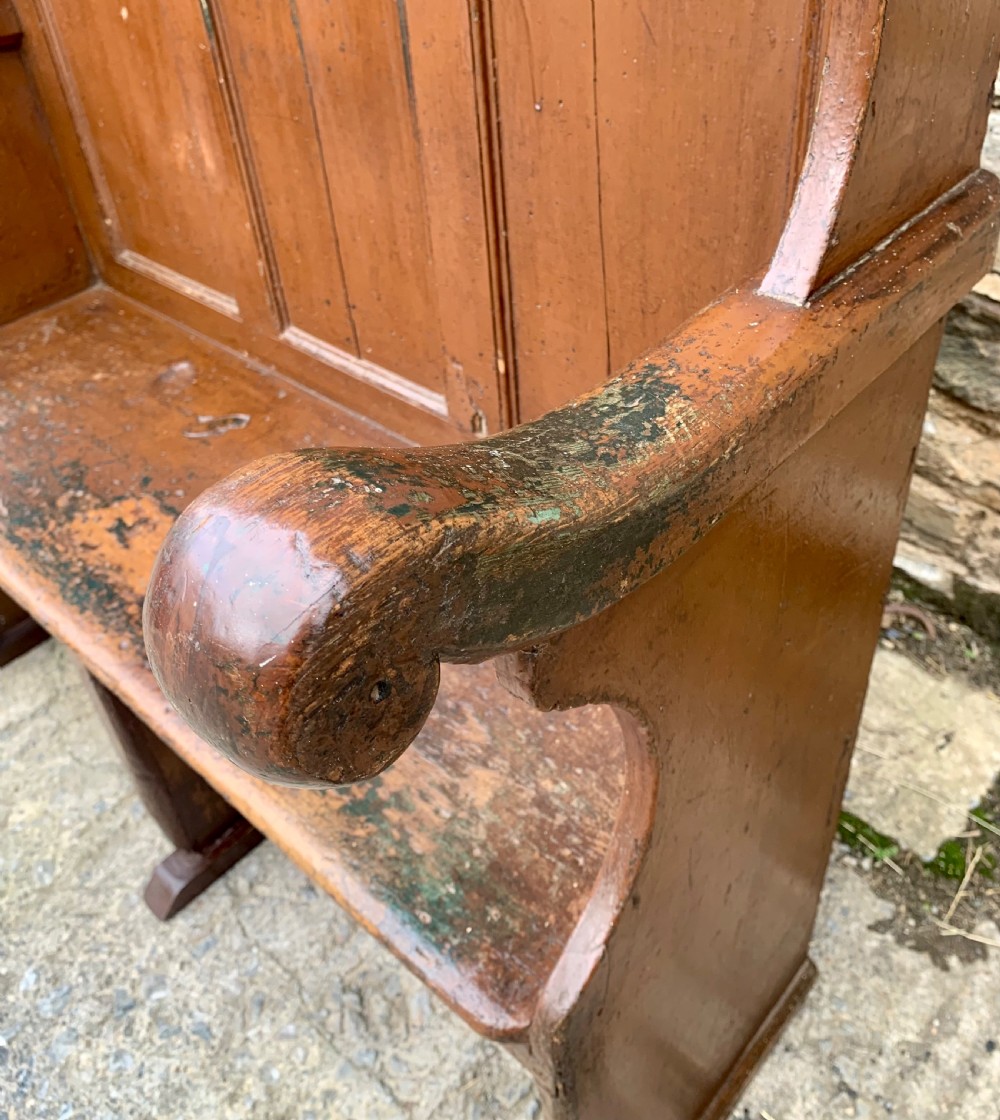 Antique Westcountry Pine Tavern Settle View XXV