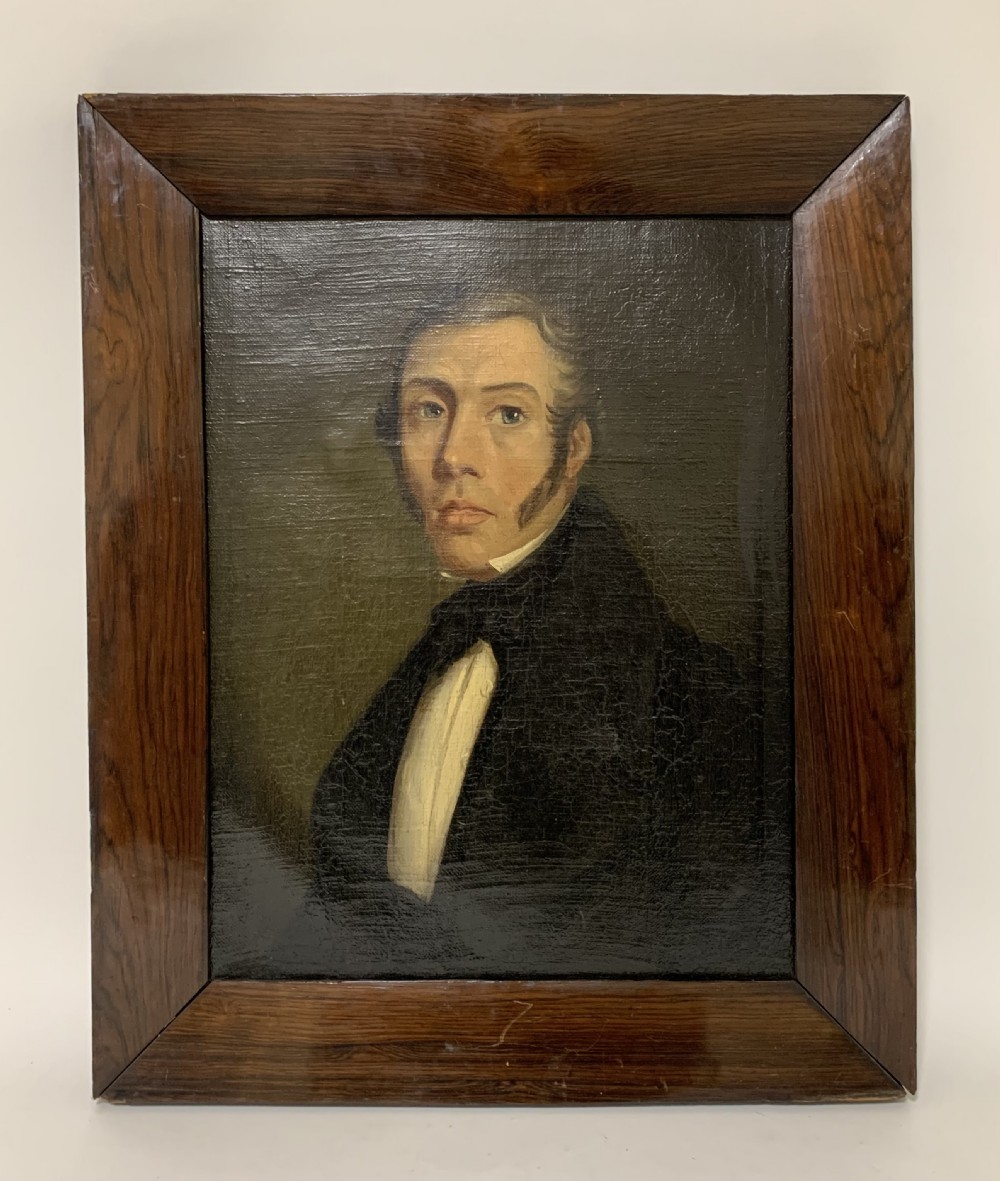 Antique Oil on Canvas Portrait of William Stewart 1842