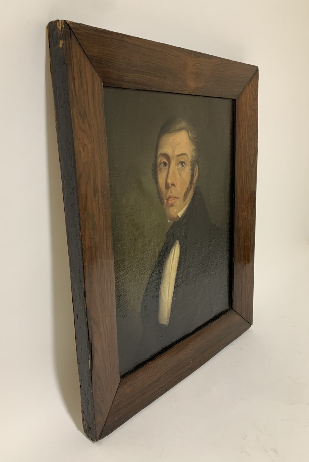 Antique Oil on Canvas Portrait of William Stewart 1842 View II