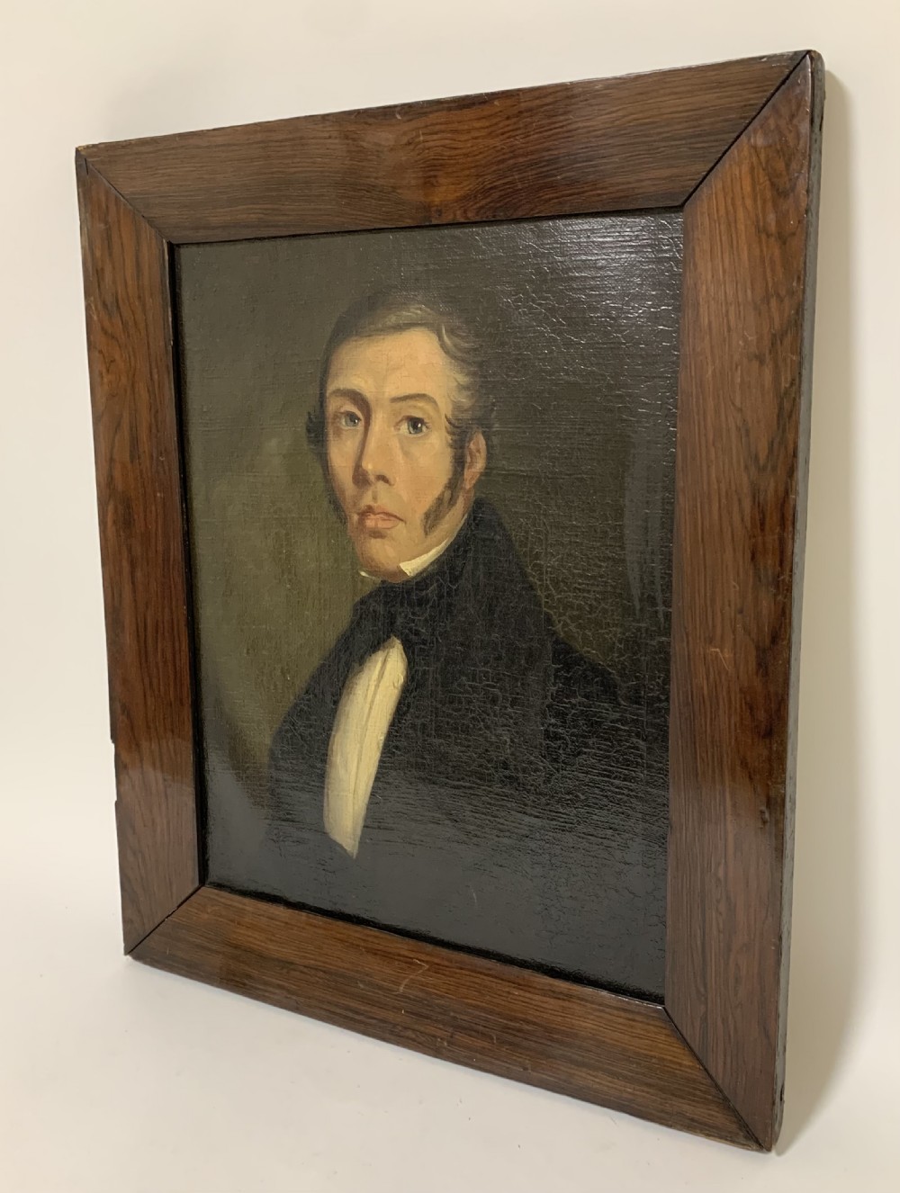 Antique Oil on Canvas Portrait of William Stewart 1842 View III