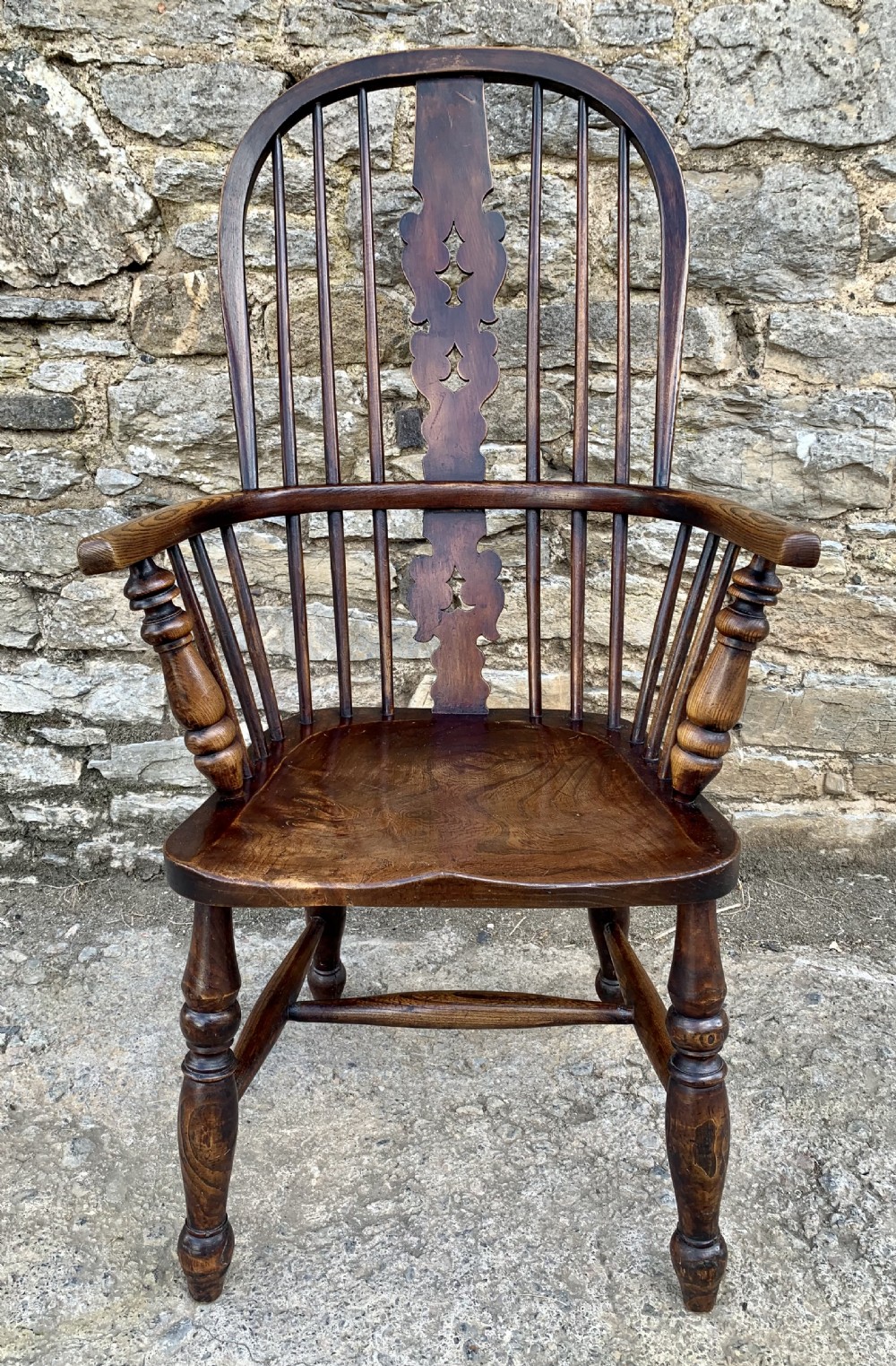 Antique Windsor Chair with Elm Seat View IV