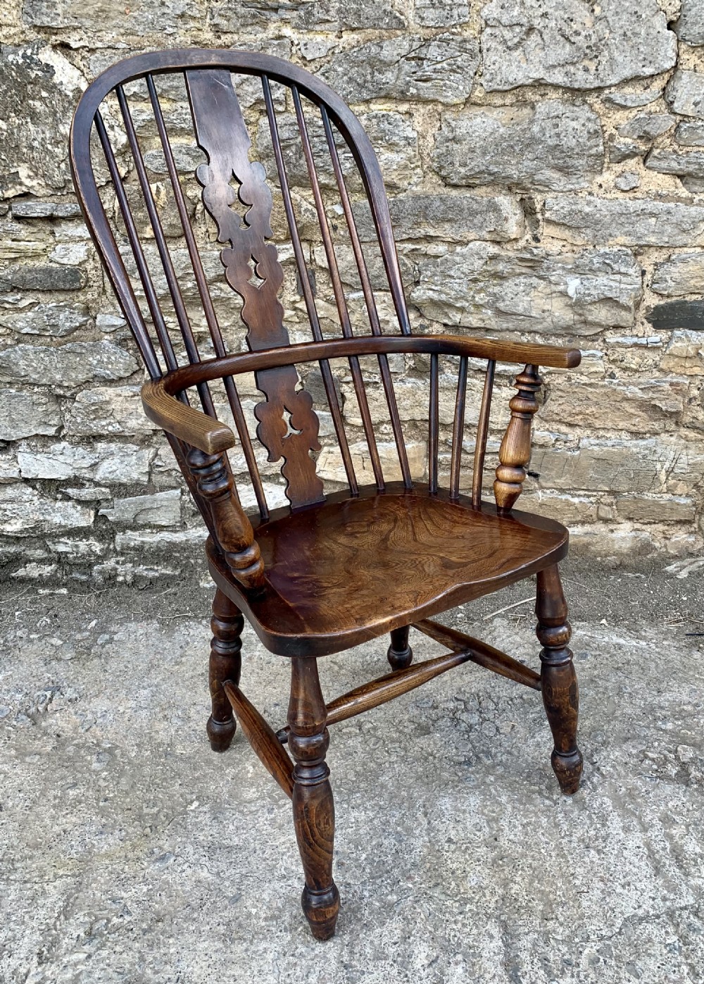 Antique Windsor Chair with Elm Seat View XII