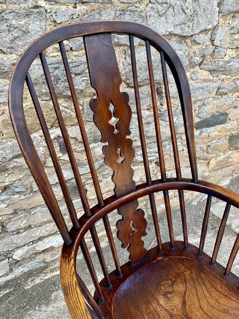 Antique Windsor Chair with Elm Seat View XIII