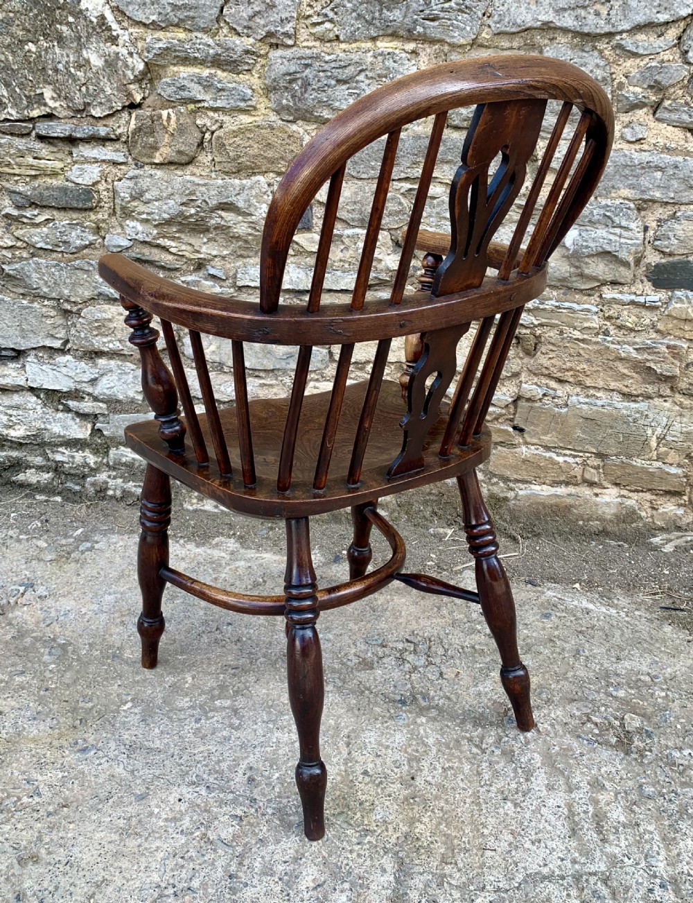Antique Hoop Back Windsor Chair with Crinoline Stretcher View VIII