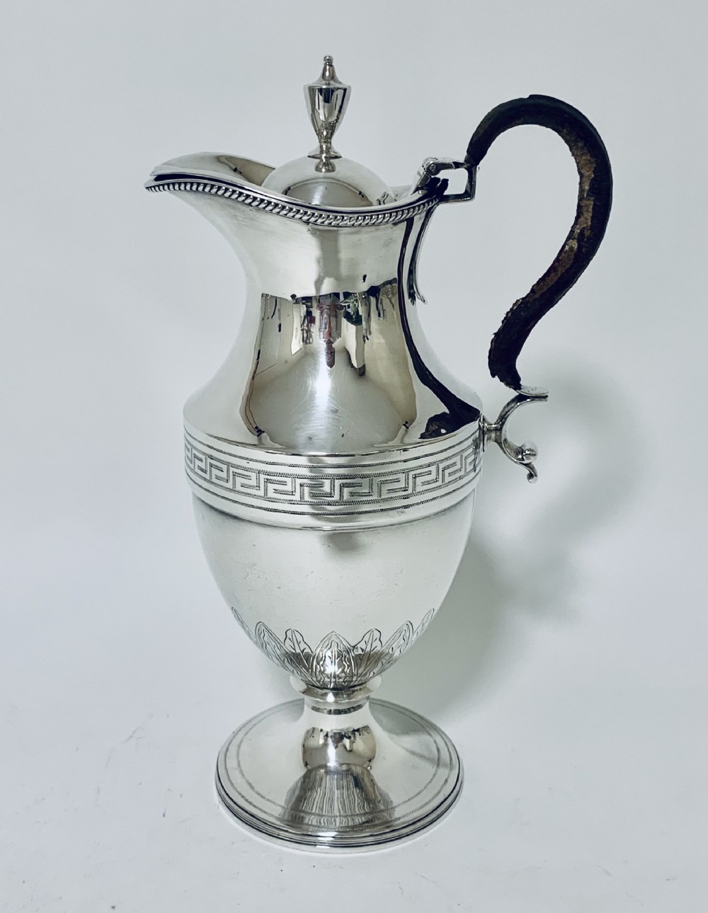 Antique Georgian Scottish Silver Hot Water Jug