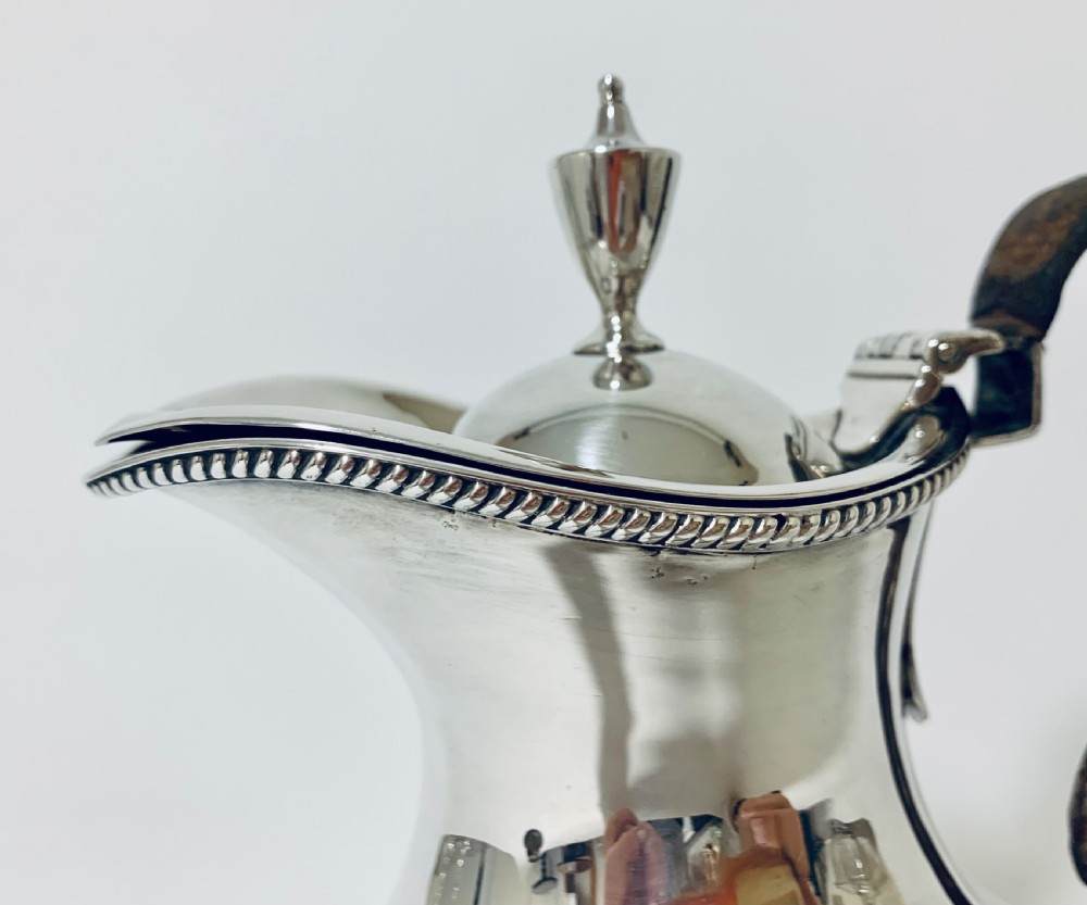Antique Georgian Scottish Silver Hot Water Jug View IX