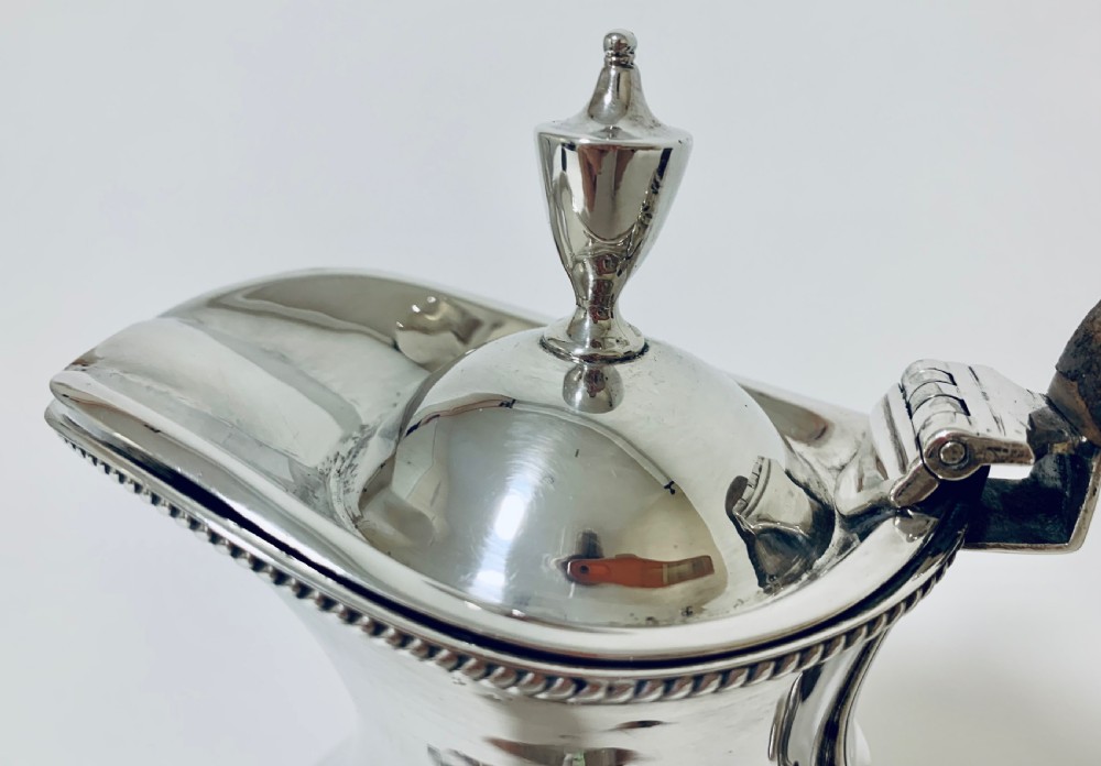 Antique Georgian Scottish Silver Hot Water Jug View X